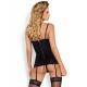 FLOWERIA CORSET NEGRO OBSESSIVE S/M