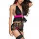 QUEEN LINGERIE SET 2 PIEZAS CON LIGUERO TALLA UNICA