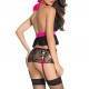 QUEEN LINGERIE SET 2 PIEZAS CON LIGUERO TALLA UNICA