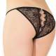 QUEEN LINGERIE TANGA NEGRO CON ABERTURA T.U.