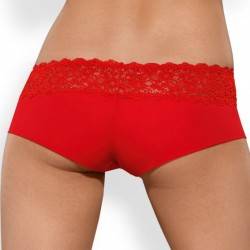 OBSESSIVE PACK 2 SHORTIES LACEA - ROJO Y NEGRO - TALLA S/M
