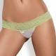 OBSESSIVE PACK TANGA + SHORTIES LACEA VERDE Y BLANCO S/M