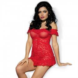 OBSESSIVE FLORES BABYDOLL RED S/M