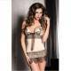 SAMARA BABYDOLL BEIGE FUSION BY PASION S/M