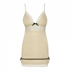 OBSESSIVE CARMELOVE CHEMISE BEIGE & MARRON S/M