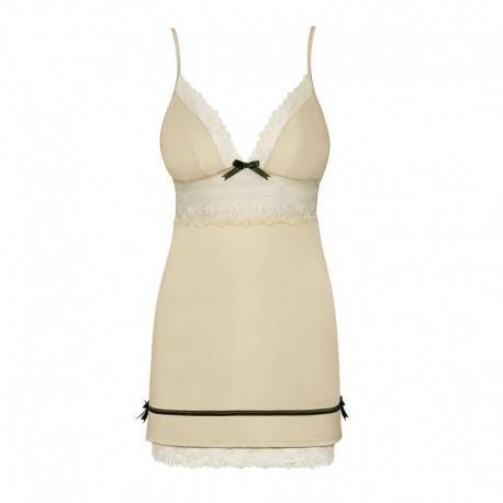 OBSESSIVE CARMELOVE CHEMISE BEIGE & MARRON S/M