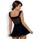 OBSESSIVE FLORESITA BABYDOLL NEGRO S/M