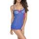 QUEEN LINGERIE BABYDOLL AZUL TALLA UNICA