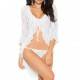 QUEEN BABYDOLL& TANGA BLANCO TALLA UNICA