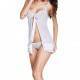 QUEEN BABYDOLL & TANGA BLANCO TALLA UNICA