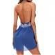 QUEEN LINGERIE BABYDOLL & TANGA AZUL TALLA UNICA