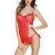 QUEENLINGERIE CHEMISE RED & THONG M