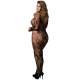 LEG AVENUE FLORAL LACE BODYSTOCKING NEGRO TALLA GRANDE