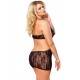 LEG AVENUE CHEMISE LACE TALLA GRANDE NEGRO 1X/2X