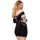 LEG AVENUE MINI VESTIDO NEGRO SEXY TALLA GRANDE  1X/2X