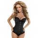 TALLA GANDE CORSET OVERBUST NEGRO M&S LINGERIE