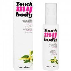 TOUCH MY BODY 2 EN 1 ACEITE MASAJE + LUBRICANTE SILICONA YLANG-YLANG 100ML