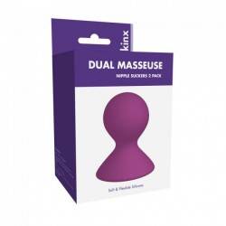 SEVENCREATIONS DUAL MASSEUSE SILICONE NIPPLE SUCKERS 2 PACK
