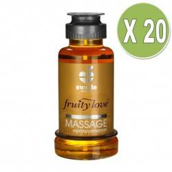 FRUITY LOVE ACEITE MASAJE EFECTOR CALOR 100 ML VAINILLA / CANELA PACK 20 UDS