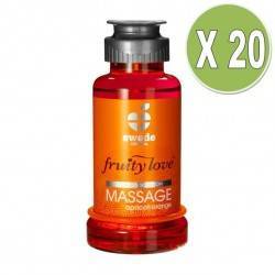 FRUITY LOVE ACEITE MASAJE EFECTOR CALOR 100 ML NARANJA/ ALBARICOQUE PACK 20 UDS