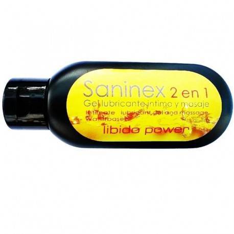 SANINEX 2 EN 1 LUBRICANTE INTIMO Y MASAJE LIBIDO  POWER