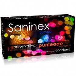 SANINEX PRESERVATIVOS PUNTEADO CON AROMA FLORAL 12 UDS