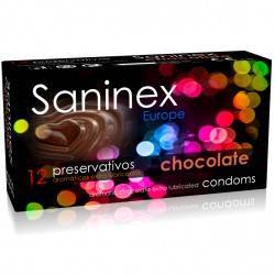 SANINEX PRESERVATIVOS LISO AROMA A CHOCOLATE 12 UDS