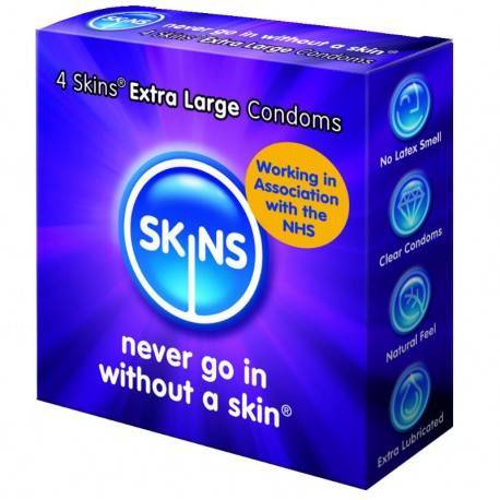 SKINS PRESERVATIVO XXL 4 UDS