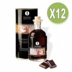 SHUNGA ACEITE AFRODISIACO BESOS INTIMOS DE CHOCOLATE (X 12 UDS)