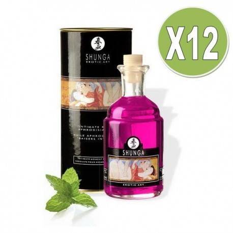 SHUNGA ACEITE AFRODISIACO BESOS INTIMOS DE MENTA SENSUAL (X 12 UDS)