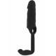 SONO 38 EXTENSION +2.5CM  PENE CON ANILLA TESTÍCULOS Y PLUG ANAL NEGRO