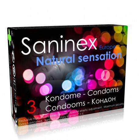 SANINEX PRESERVATIVOS SENSACION NATURAL 3 UDS.