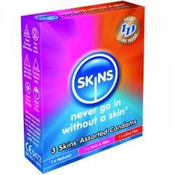 SKINS PRESERVATIVOS NATURAL + FINO + PUNTOS & ESTRIAS 3 UDS