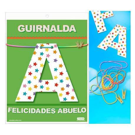 GUIRNALDA FELICIDADES ABUELO (Cartulina 220gr)