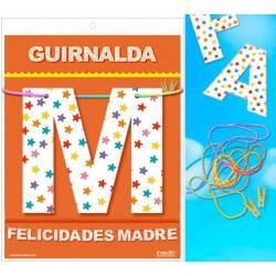 GUIRNALDA FELICIDADES MADRE (Cartulina 220gr)