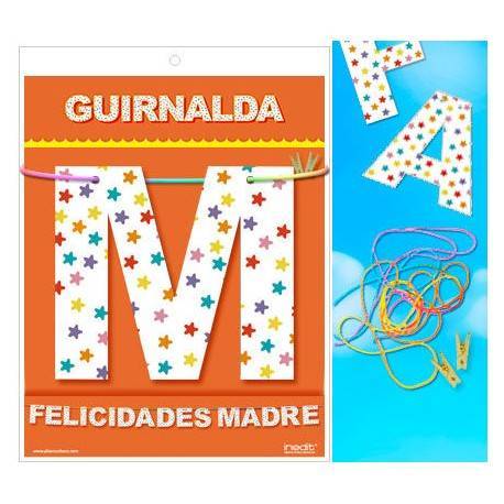 GUIRNALDA FELICIDADES MADRE (Cartulina 220gr)