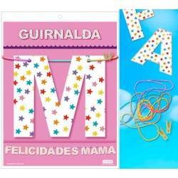 GUIRNALDA FELICIDADES MAMA (Cartulina 220gr)