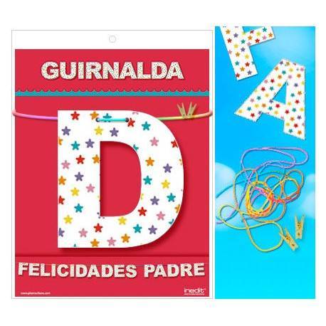 GUIRNALDA FELICIDADES PADRE (Cartulina 220gr)