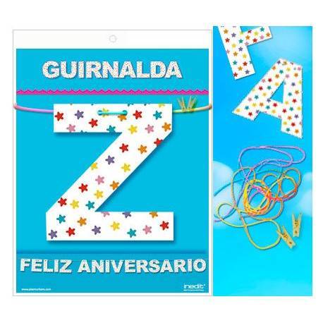 GUIRNALDA FELIZ ANIVERSARIO (Cartulina 220gr)