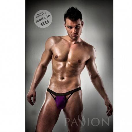 SLIP 006 MEN PURPLE CLEAR LINGERIE S/M