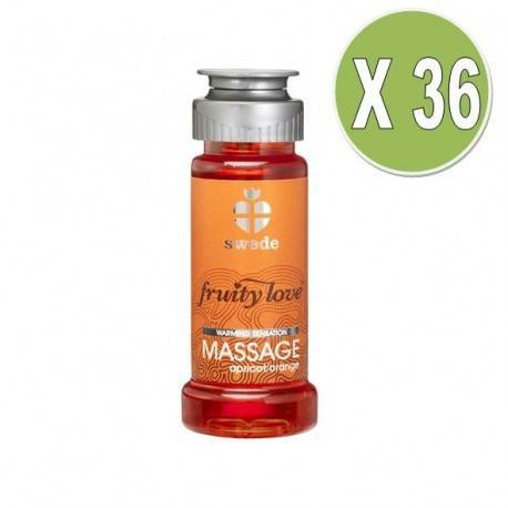 FRUITY LOVE ACEITE MASAJE EFECTOR CALOR 50 ML NARANJA / ALBARICOQUE PACK 36 UDS