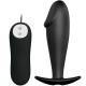 PRETTY LOVE PLUG ANAL SILICONA FORMA PENE Y 12 MODOS VIBRACION - NEGRO