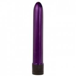 VIBRADOR CLASICO METALIZADO LILA 17CM