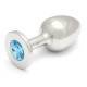 ROSEBUDS - SWAROVSKI AQUAMARINE PLUG ANAL XXL 12.5 CM / 27MM