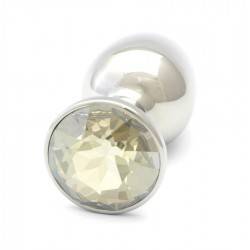 ROSEBUDS - SWAROVSKI SILVER SHADE PLUG ANAL 7.5 CM X 2.7 CM