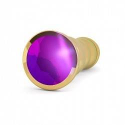 RICH R10 PLUG ANAL METAL GOLD PURPLE SHAPHIRE 12.5CM