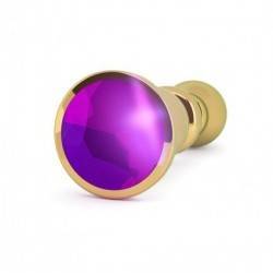 RICH R2 PLUG ANAL METAL GOLD PURPLE SHAPHIRE 12CM