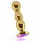 RICH R2 PLUG ANAL METAL GOLD PURPLE SHAPHIRE 12CM