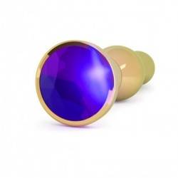 RICH R4 GOLD PLUG ANAL METAL PURPLE SAPHIRE 12CM