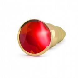 RICH R5 GOLD PLUG ANAL METAL RED SAPHIRE 12.5CM